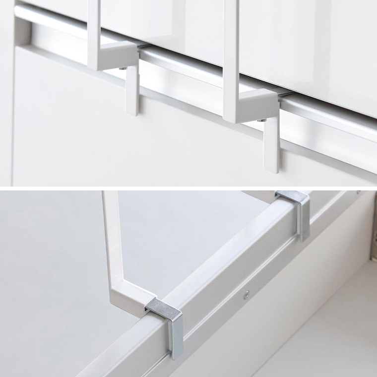 山崎実業 tower キッチンシンク下収納扉レジ袋ハンガー タワー 10332 10333 / ホワイト