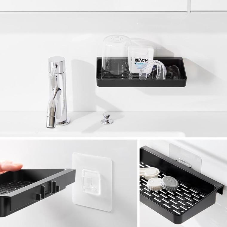 tower フィルムフックマウスピース水切りラック タワー 山崎実業 10444 10445 ホワイト ブラック / ホワイト