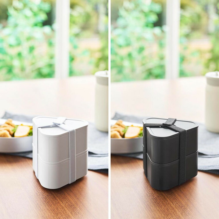 山崎実業 tower バルブ付き密閉おにぎりケース タワー 2個組 10470 10471 / ブラック