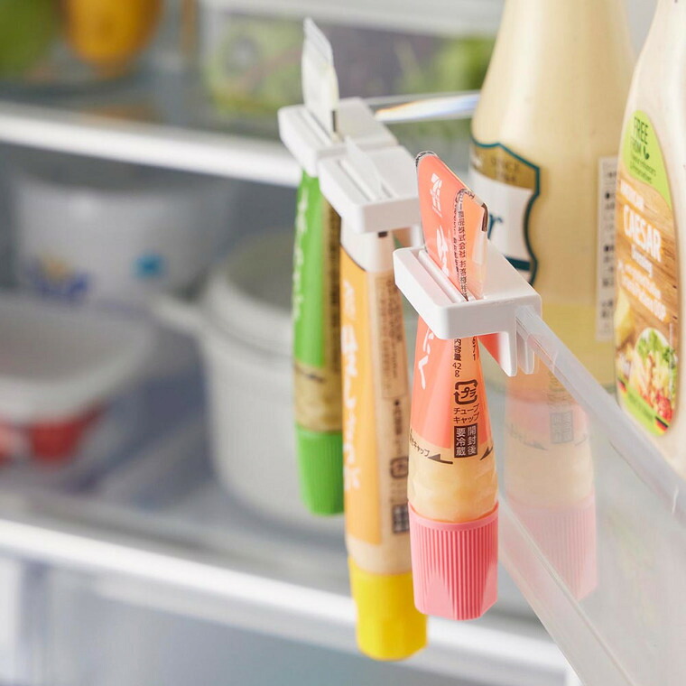 tower 引っ掛け絞れる薬味チューブホルダー タワー 3個組 山崎実業 10474 10475 ホワイト ブラック