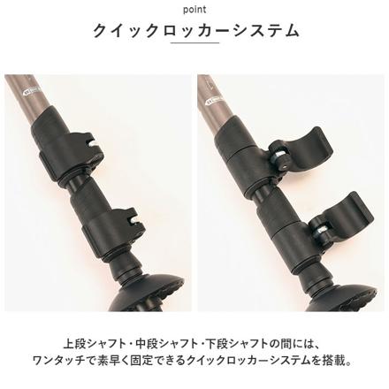 aLbatre アルバートル トレッキングポール 2本組 トレッキングポール スチールグレー