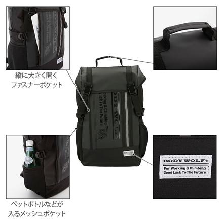 BODY WOLF ボディウルフ BW-8 カジュアルデイパック グレー迷彩