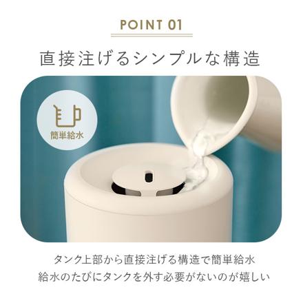 ビューウェル みんなにちょうどいい加湿器 超音波式アロマ加湿器 ライトグレー