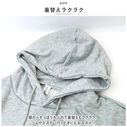 パーカー ワンピース Lyou166 パーカー グレー