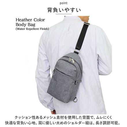 REGiSTA HEATHER COLOR BODY BAG ボディバッグ BLACK