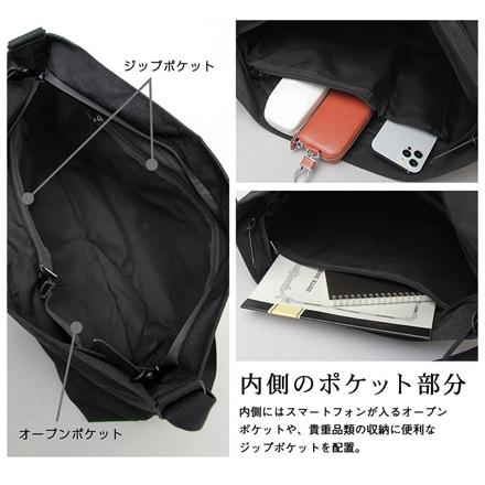 REGiSTA WATER REPELLENT & PU-LEATHER ShouLDer Bag ショルダーバッグ BLACK