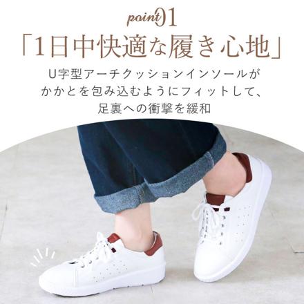 Pansy PS1391 3Eレディーススニーカー 24.5cm ネイビー