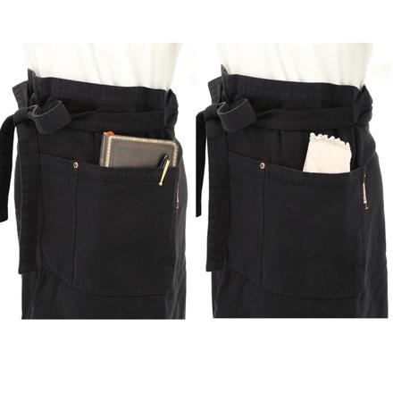 スリットギャルソンエプロン D.カーキ