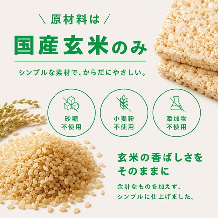 TASTEGARDEN ピュア ブラウン ライスケーキ 玄米ライスケーキ 15枚×7袋入|テイストガーデン グルテンフリー 無添加 砂糖不使用 ノンフライ 国産玄米100% 低カロリー ヘルシー 低GI 食物繊維 間食 おやつ