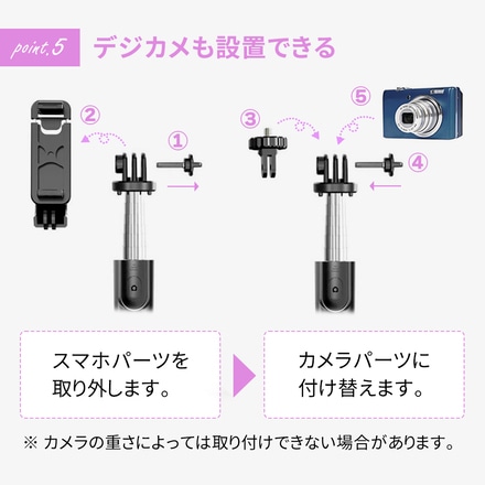 mitas 自撮り棒 セルカ棒 リモコン シャッター 付き 三脚 TN-SSL02-WH ホワイト