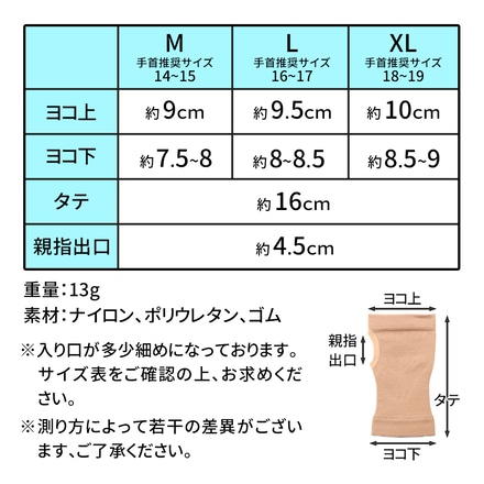 mitas 手首サポーター 2枚 両手セット 男女兼用 ブラック Mサイズ TN-WTSP-BK-M