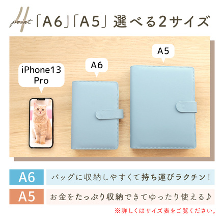 MILASIC 家計管理 ポーチ ブルー A6 TN-HOMP-BU-A6