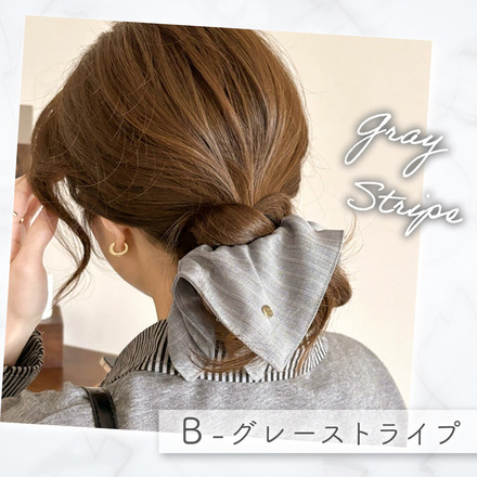 MILASIC スクエアシュシュ A-ホワイトフラワー TN-SQRSC-A