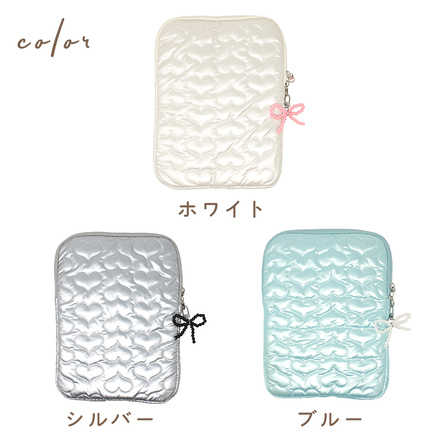 MILASIC タブレットケース リボンチャーム付き ホワイト TN-HTCRC-WH