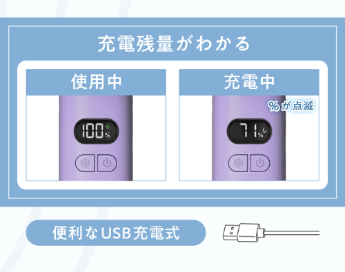 携帯扇風機 ひんやりハンディファン ペルチェ式 パープル ドリテック FN-208PP