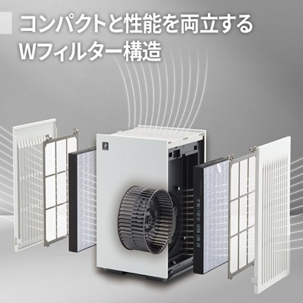 SHARP シャープ 空気清浄機 プラズマクラスター 7000 FU-U40-W ホワイト系 コンパクト
