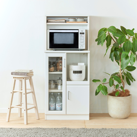 白井産業 カウンターワゴン ベアルモ BRM-1460SLWH ホワイト