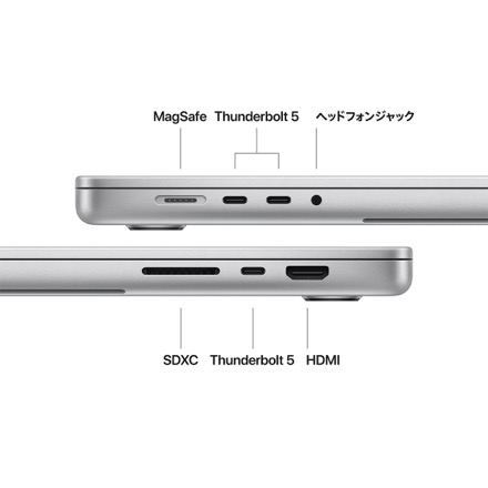 Apple 16インチMacBook Pro: 14コアCPUと20コアGPUを搭載したApple M4 Proチップ, 24GB, 512GB SSD - シルバー with AppleCare+