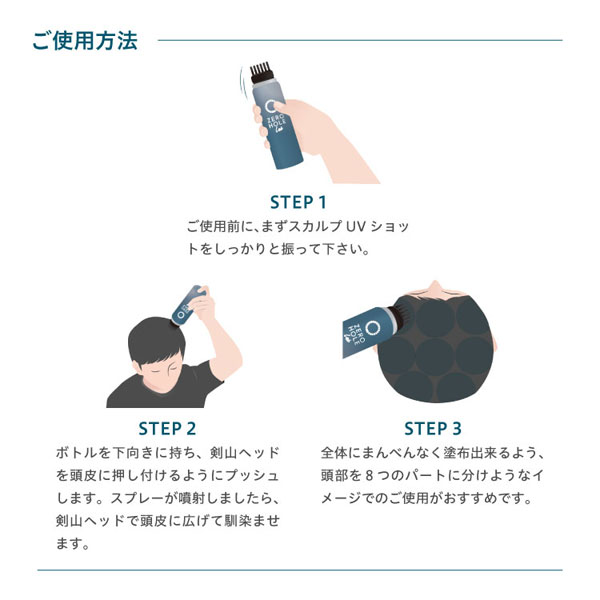 ZERO HOLE 日焼け止め スカルプUVショット (無香料 50g) Lab-001