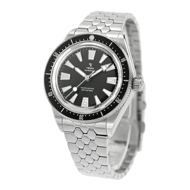 イエマ スキンダイバーCMM.20 自動巻き 腕時計 ブランド メンズ YEMA 12.25.20.66.SN.M3 アナログ ブラック 黒 フランス製 おしゃれ 防水 プレゼント 男性 実用的