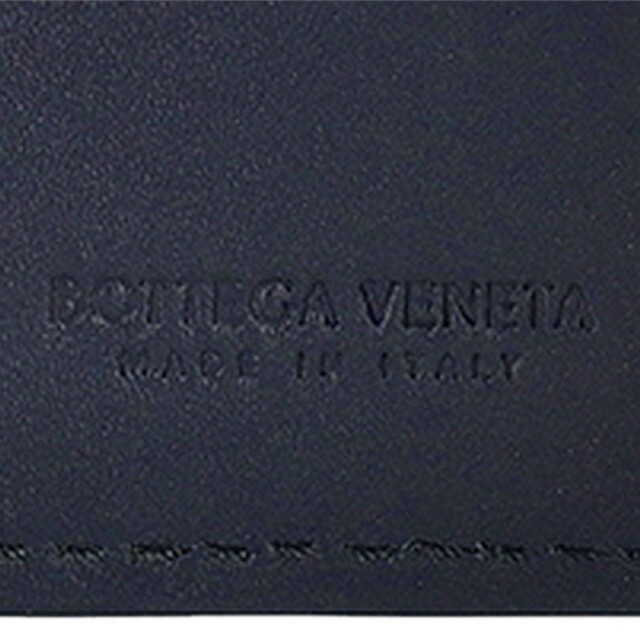 ボッテガ・ヴェネタ 二つ折り財布 メンズ ブランド BOTTEGA VENETA イントレチャート レザー 123180-V47W1 ネイビー ウォレット 高級 おしゃれ プレゼント 実用的