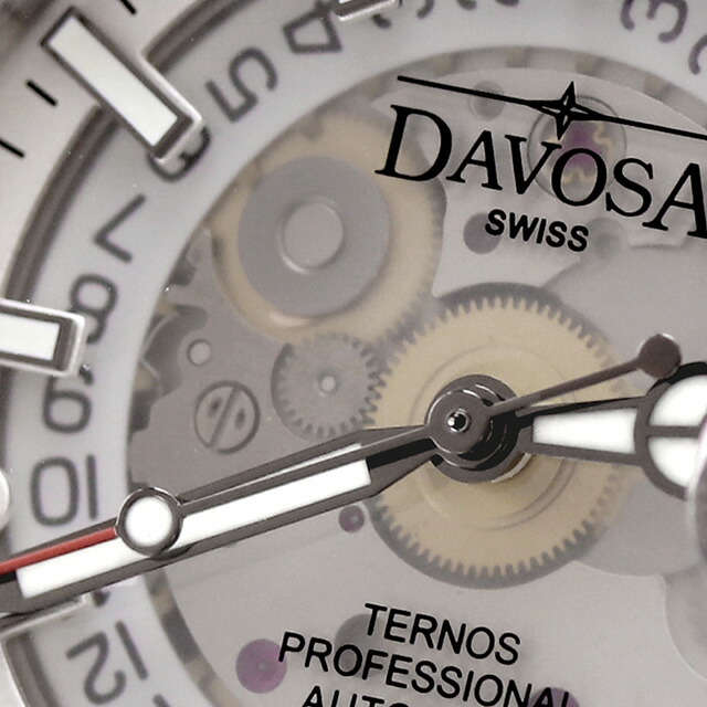 ダボサ テルノス プロフェッショナル ネビュラス ミスティホワイト 自動巻き 腕時計 メンズ オープンハート DAVOSA 161.535.10 アナログ ホワイト 白 スイス製 ブランド おしゃれ 防水 プレゼント 男性 実用的