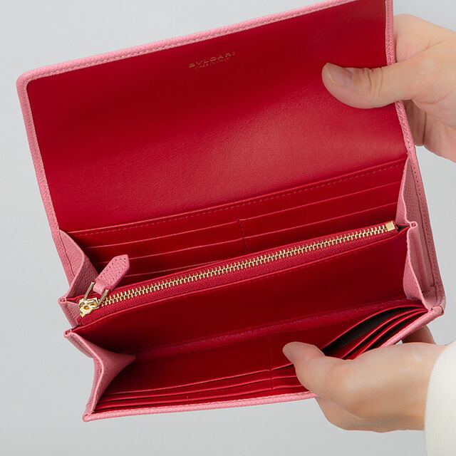 ブルガリ 長財布 レディース BVLGARI 287272 PK ME ピンク ウォレット ブランド 高級 おしゃれ プレゼント 実用的