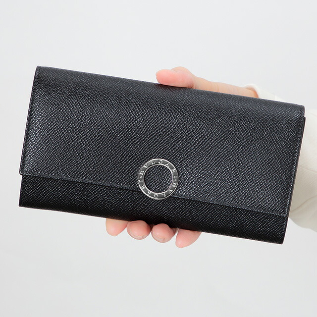 ブルガリ 長財布 メンズ レディース BVLGARI レザー 30414GRAIN BLK ブラック ウォレット ブランド 高級 おしゃれ プレゼント 実用的