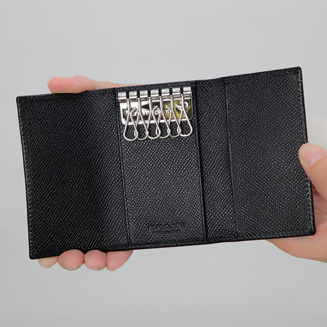 ブルガリ キーケース メンズ レディース BVLGARI レザー 30422GRAIN BLK ブラック ブランド 高級 おしゃれ プレゼント 実用的