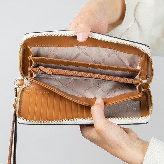 マイケルコース 長財布 メンズ レディース ブランド MICHAEL KORS 32F1GJ6E7B バニラホワイト