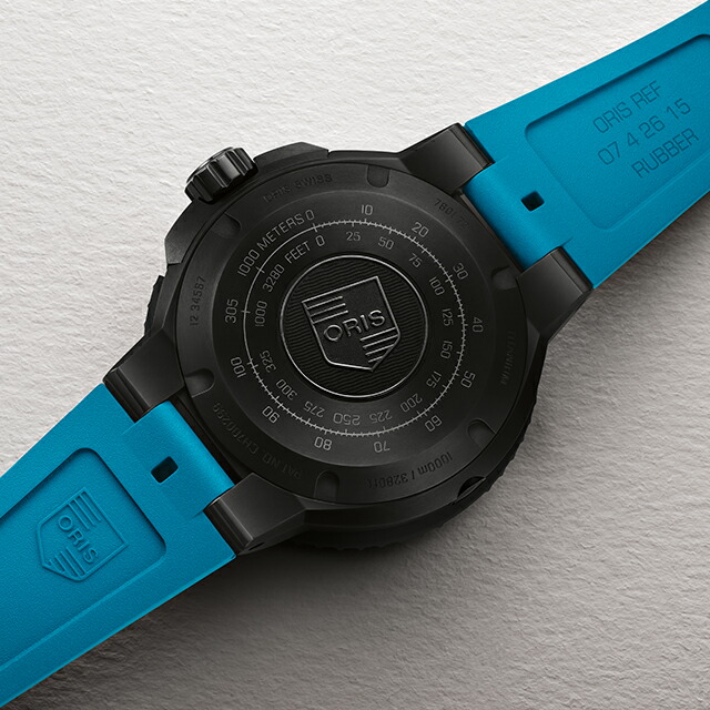 オリス AQUIS PRO 1000M 49.5mm 自動巻き 腕時計 ブランド メンズ チタン 替えベルト ORIS 01 733 7801 7255-Set アナログ ブルーグラデーション ブルー スイス製 高級 おしゃれ 防水 プレゼント 男性 実用的