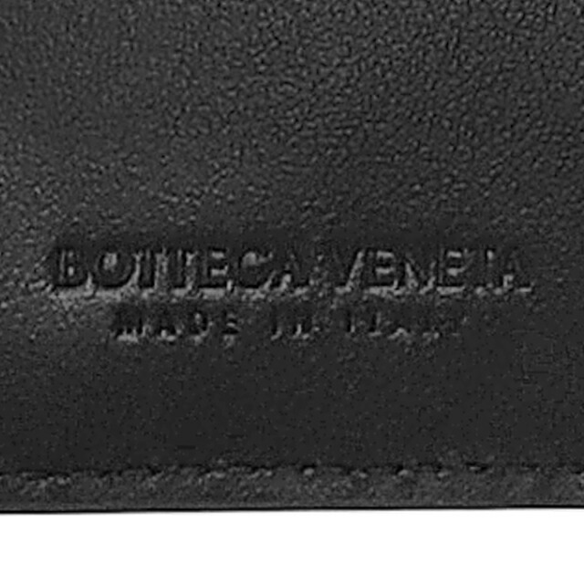 ボッテガ・ヴェネタ 二つ折り財布 二折財布 メンズ ブランド BOTTEGA VENETA 749412-V3US1 8803 ブラック/シルバー ウォレット 高級 おしゃれ プレゼント 実用的