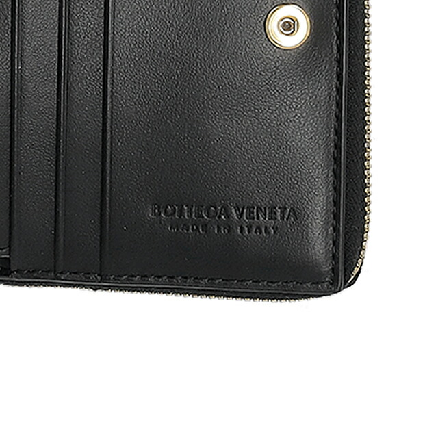 ボッテガ・ヴェネタ 二つ折り財布 二折財布 レディース ブランド BOTTEGA VENETA Italy 750253-V3UO1 8425 ブラック