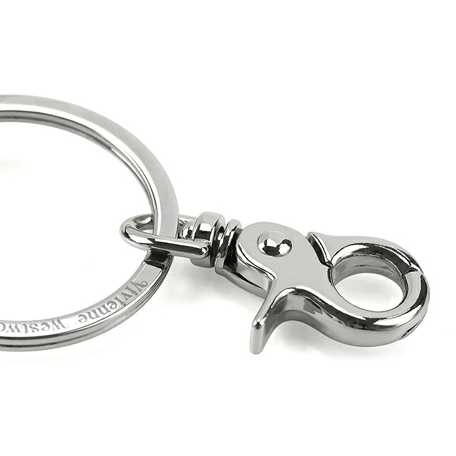ヴィヴィアン ウエストウッド キーリング レディース ブランド Vivienne Westwood SAFFIANO ロゴ 8203010HU OM0009 N405 シルバー ビビアン 高級 おしゃれ プレゼント 実用的