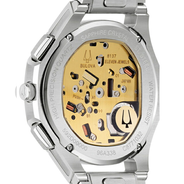 ブローバ カーブ ハイプレシジョンクォーツ 腕時計 ブランド メンズ クロノグラフ BULOVA 96A338 アナログ グリーン おしゃれ 防水 プレゼント 男性 実用的