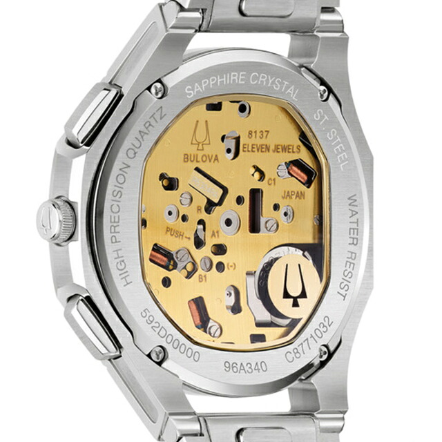 ブローバ カーブ ハイプレシジョンクォーツ 腕時計 ブランド メンズ クロノグラフ 替えベルト BULOVA 96K117 アナログ ブラウン おしゃれ 防水 プレゼント 男性 実用的