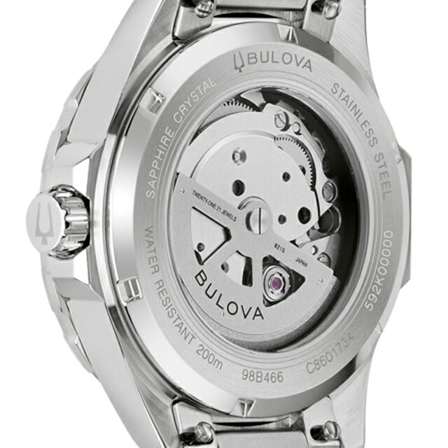 ブローバ マリンスター 自動巻き 腕時計 ブランド メンズ BULOVA 98B466 アナログ ブルー おしゃれ 防水 プレゼント 男性 実用的
