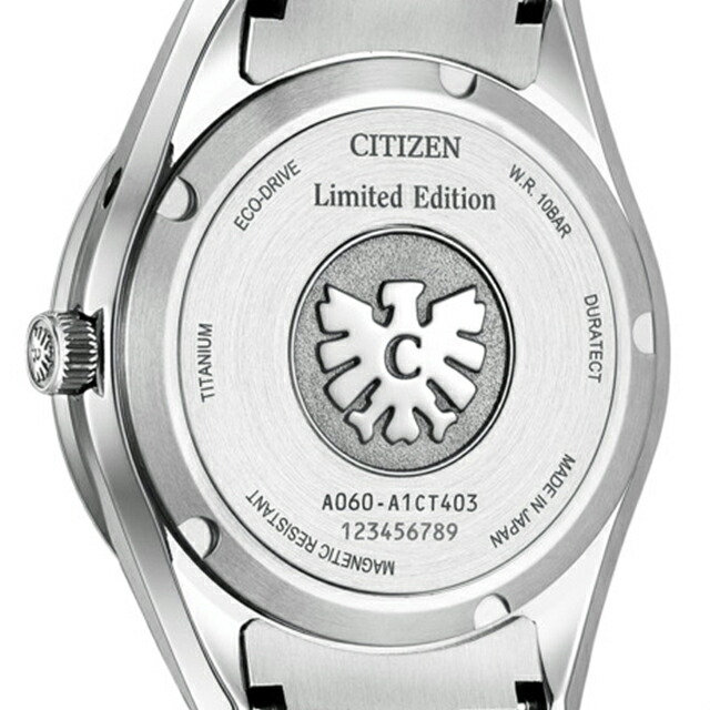 ザシチズン 30周年記念限定モデル エコドライブ 腕時計 ブランド メンズ チタン 数量限定 ソーラー THE CITIZEN AQ4100-57C アナログ シャンパンゴールド 日本製 高級 おしゃれ 防水 プレゼント 男性 実用的