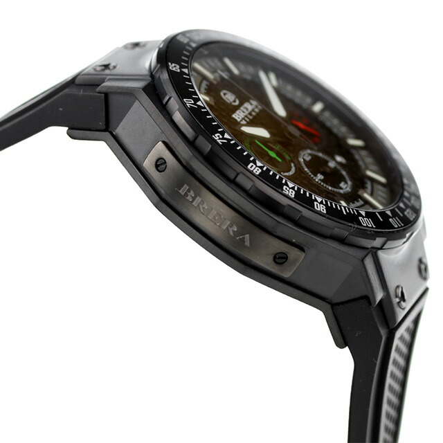 ブレラ ミラノ GRANTURISMO GT2 CHRONOGRAPH QUARTZ クオーツ ラグスポ 腕時計 メンズ クロノグラフ BRERA MILANO BMGTQC4503 アナログ ブラック 黒 ブランド おしゃれ 防水 プレゼント 男性 実用的