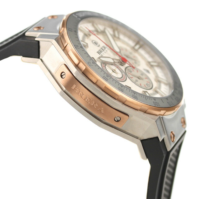 ブレラ ミラノ GRANTURISMO GT2 CHRONOGRAPH QUARTZ クオーツ 腕時計 メンズ クロノグラフ BRERA MILANO BMGTQC4505B アナログ ホワイト ブラック 黒 ブランド おしゃれ 防水 プレゼント 男性 実用的