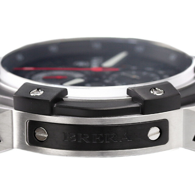 ブレラ ミラノ SUPERSPORTIVO EVO CHRONOGRAPH ラグスポ QUARTZ クオーツ 腕時計 メンズ クロノグラフ BRERA MILANO BMSSQC4501 アナログ ブラック 黒 ブランド おしゃれ 防水 プレゼント 男性 実用的