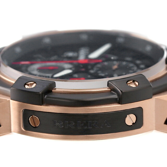 ブレラ ミラノ SUPERSPORTIVO EVO CHRONOGRAPH QUARTZ クオーツ 腕時計 メンズ クロノグラフ BRERA MILANO BMSSQC4502 アナログ ブラック 黒 ブランド おしゃれ 防水 プレゼント 男性 実用的