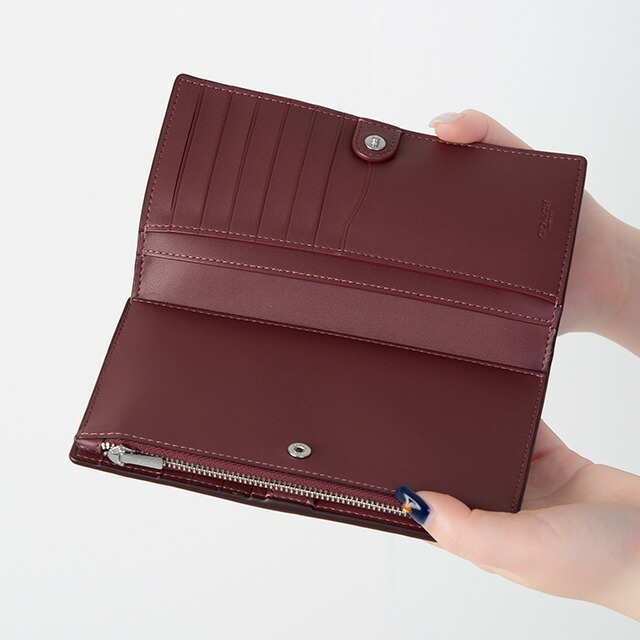 コーチ 長財布 メンズ レディース ブランド COACH C8329 SVC0X ブライトバイオレット ピンク ウォレット 高級 おしゃれ プレゼント 実用的