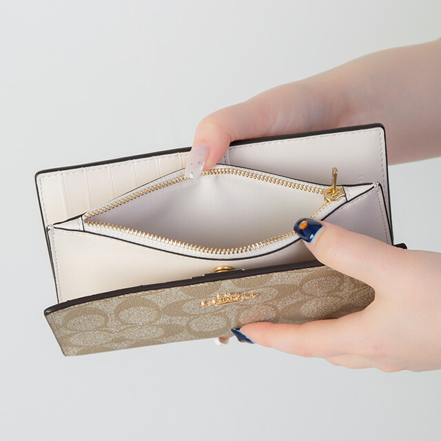 コーチ 長財布 メンズ レディース ブランド COACH シグネチャー C8714 IMDQC ライトベージュ ウォレット 高級 おしゃれ プレゼント 実用的