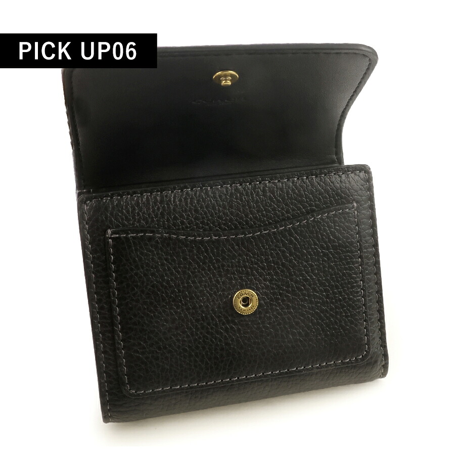 コーチ 二つ折り財布 二折財布 コンパクト レディース ブランド COACH CAO13 B4 BK ブラック ウォレット 高級 おしゃれ プレゼント 実用的