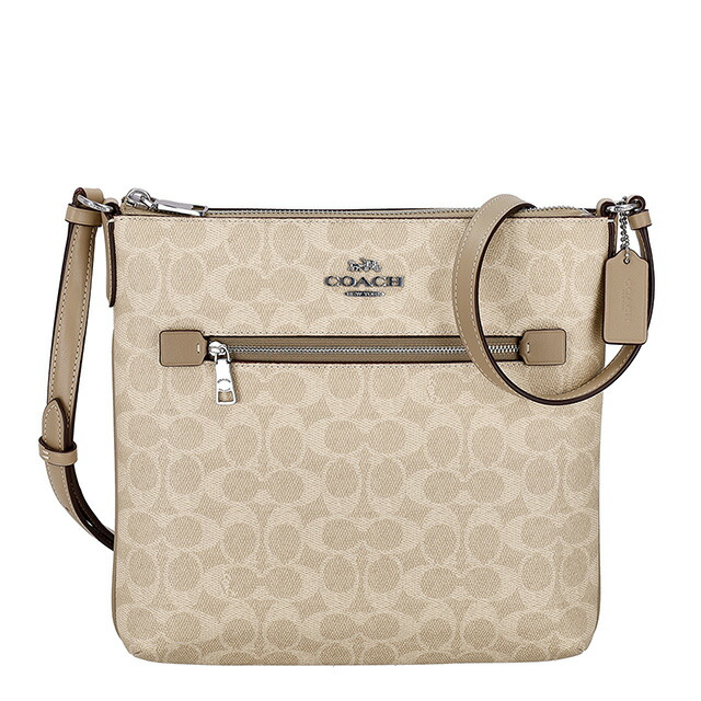 コーチ ショルダーバッグ メッセンジャーバッグ レディース アウトレット ブランド COACH CCQ27 SVPWH ライトベージュ 斜めがけ 高級 おしゃれ プレゼント 女性 実用的 かわいい