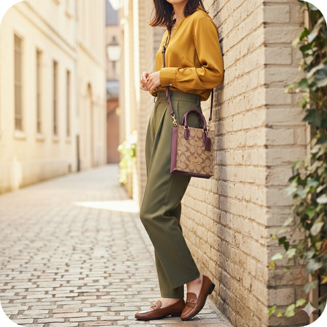 コーチ ハンドバッグ 2way ショルダーバッグ 斜めがけ レディース アウトレット ブランド COACH シグネチャー CJ494 IMRSF カーキベージュ/ディープベリーパープル 軽量 小さめ 手提げ 高級 おしゃれ プレゼント 女性 実用的 かわいい