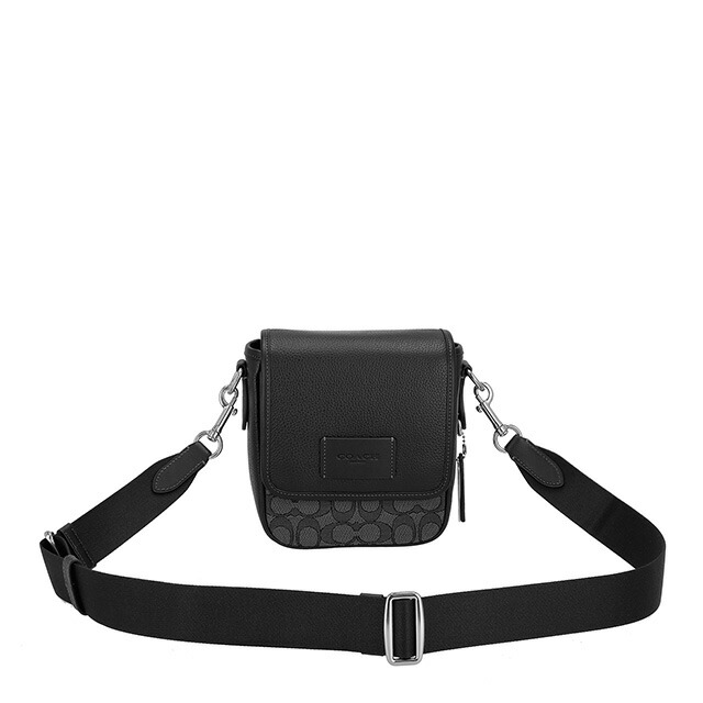 コーチ ショルダーバッグ メッセンジャーバッグ メンズ アウトレット ブランド COACH CO915 SVO1U チャコール/ブラック 斜めがけ 高級 おしゃれ プレゼント 男性 実用的 かっこいい
