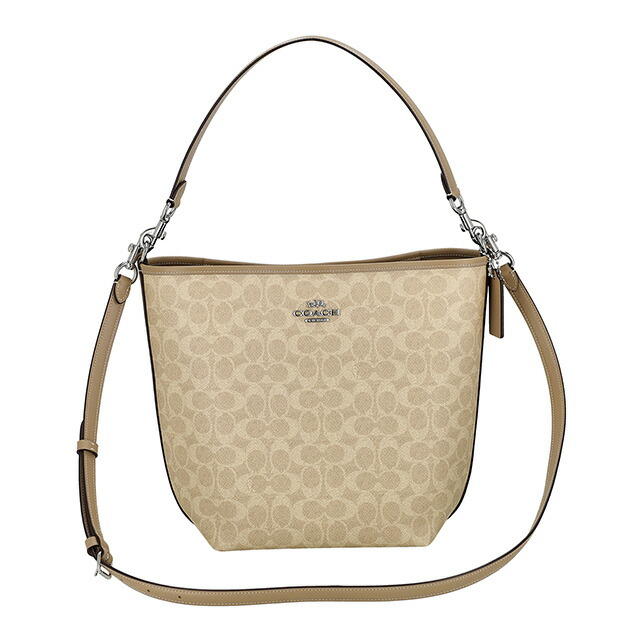 コーチ ハンドバッグ 2way ショルダーバッグ 斜めがけ メンズ レディース アウトレット ブランド COACH レザー CT802 SVPWH サンド/トープ ベージュ 軽量 小さめ 手提げ 高級 おしゃれ プレゼント 実用的