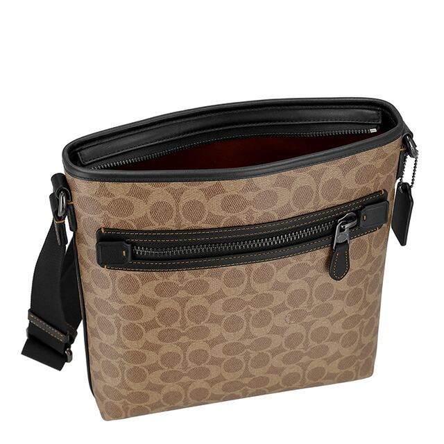 コーチ ショルダーバッグ メッセンジャーバッグ メンズ アウトレット ブランド COACH CW227 QBNRX ライトブラウン/ブラック 斜めがけ 高級 おしゃれ プレゼント 男性 実用的 かっこいい